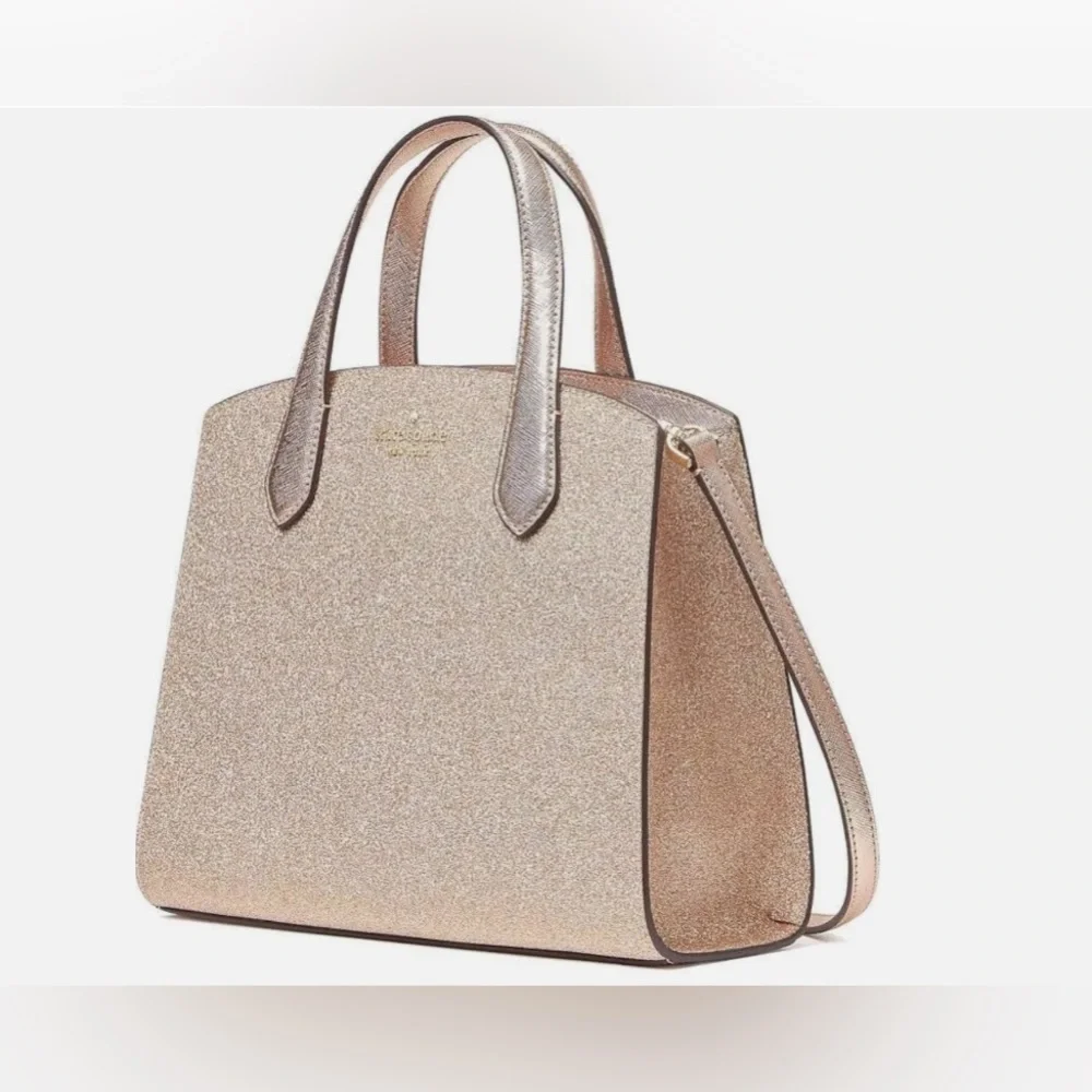 Kate Spade New York Glitter Tinsel Satchel in Pink - Like New R$329